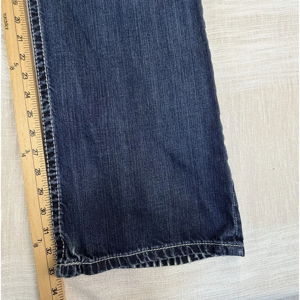 BKE Tyler Men's Jeans Men's Button Fly Jeans Sz 36L 36x33.5 Whiskering Fade‎